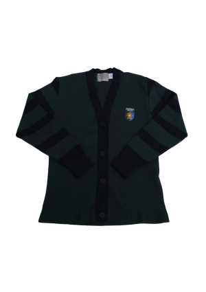 Aquinas College Cardigan Forest/Navy