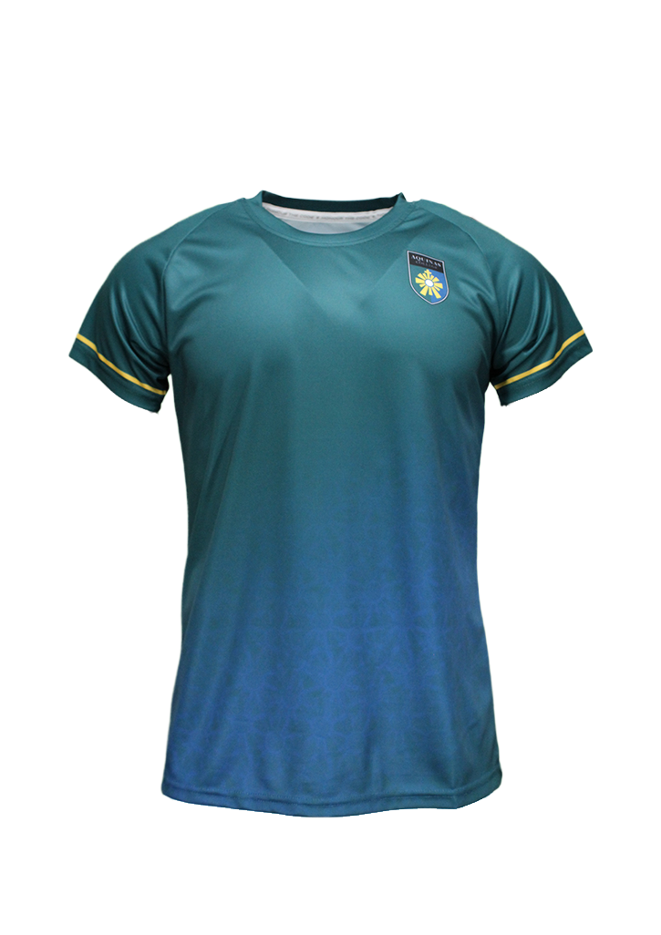 Aquinas College PE/Sport Tee Dark Teal/Blue/Gold